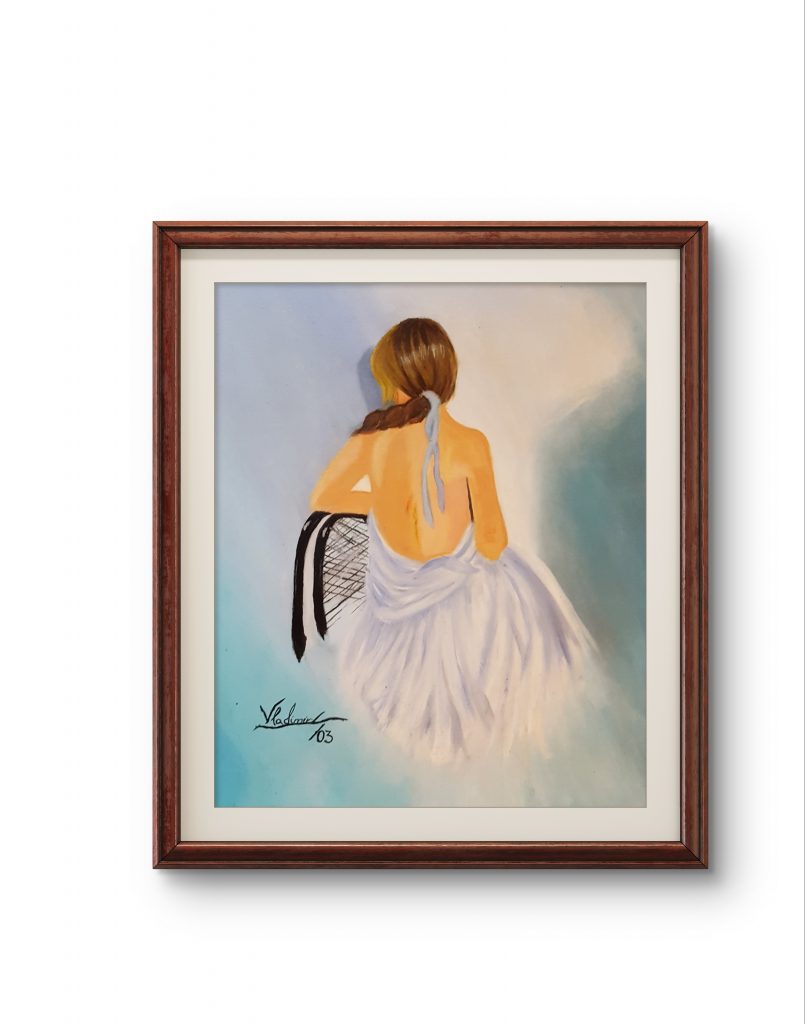 Estudio de retrato, óleo sobre lienzo