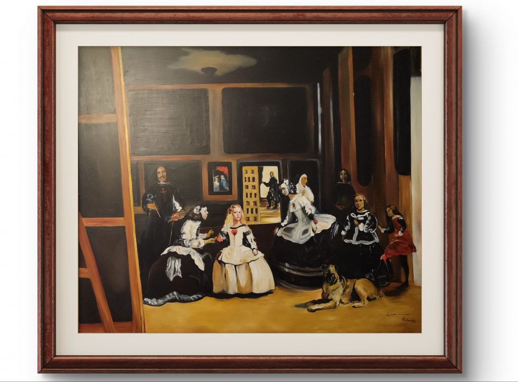 Interpretación personal de Las Meninas de Diego Velázquez, óleo sobre lienzo