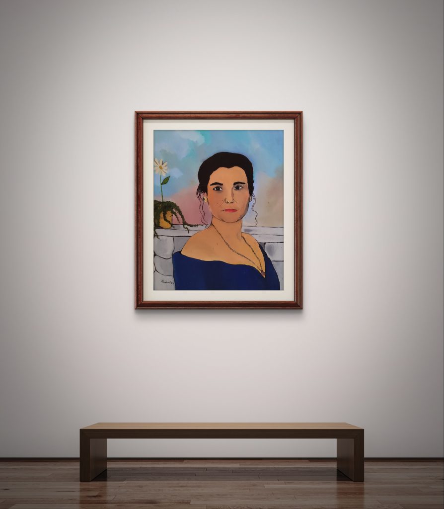 Estudio de retrato, óleo sobre lienzo